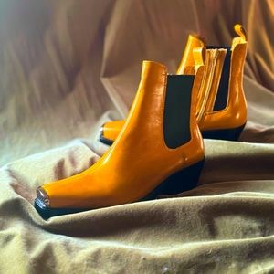 Square-Toe Ankle Boots